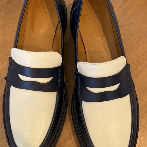 Sezane Albane Loafers Multi Navy - Size 9 (French size 40) - Picture 2 of 7